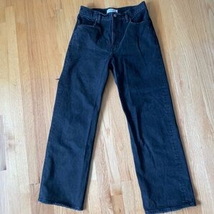Abercrombie and Fitch “the 90s relaxed high rise jean” in black